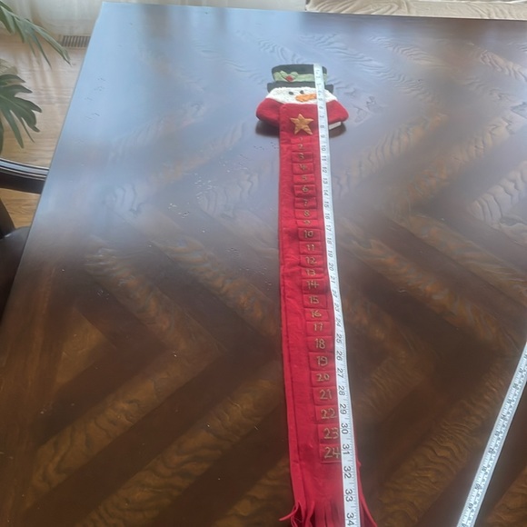 Candy Cane Holder Adventure Calendar Adorable Felt Snowman - Picture 11 of 13